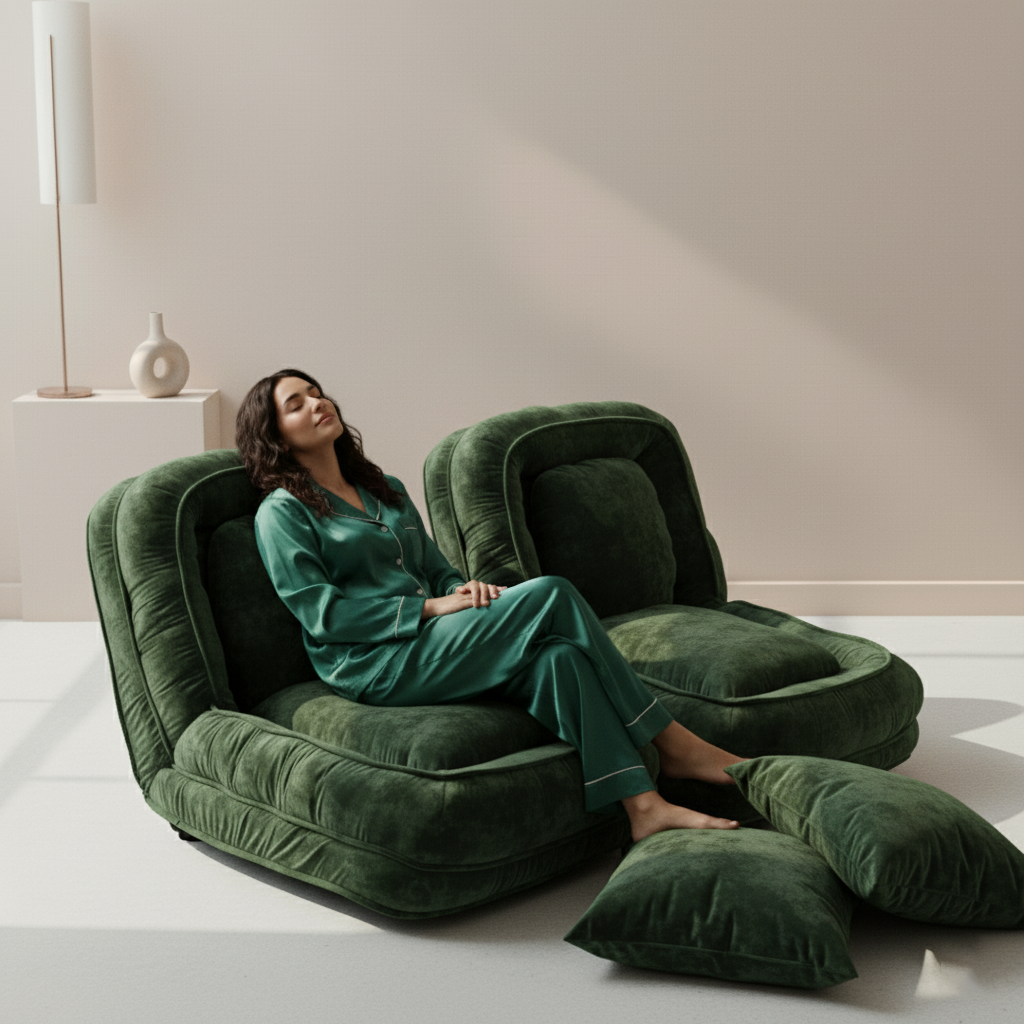 [COMPRE 1, LEVE 2] Sofá-cama Dobrável + 2 Almofadas Cushion