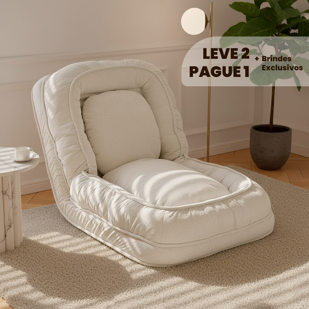 [COMPRE 1, LEVE 2] Sofá-cama Dobrável + 2 Almofadas Cushion
